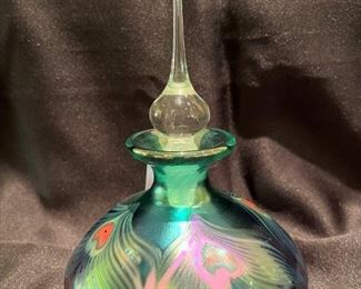 Vintage art glass perfume bottle