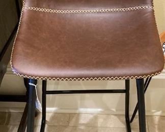 Single leather stool