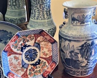 Imari and blue and white porcelain selections