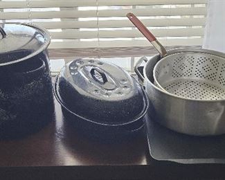 Enamelware Stockpot Basket Griddle