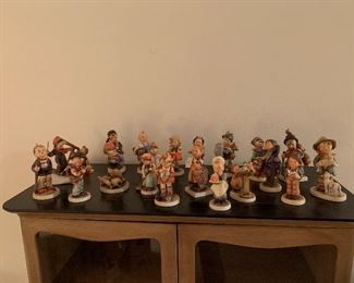 Hummels- Little Fiddler, Chimney sweep, Meditation, MiH Bookend-Bookworm boy & girl, Hear ye Hear Ye, Little hiker, Skier, Shephard's boy, Farm boy, School boy & girl, For Father, little cellist, Doctor, Baker, Street singer, Stargazer, Mother's little helper, Boots, Bird Duet, Little sweeper, Sweet Music