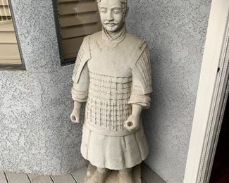 Asian Warrior garden art