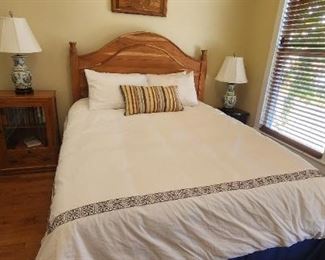 Queen size teakwood bed Complete 
$450