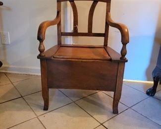 English "Necessary Chair", circa 1800.