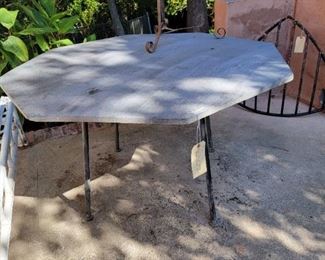 Solid Slate Table Top with Base.