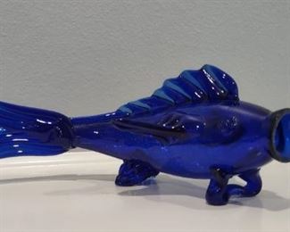 Art Glass Fish Vase