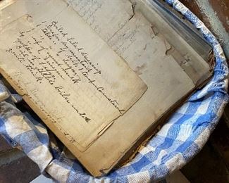 Dozens of very early handwritten recipes