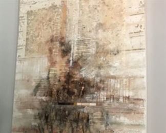 Abstract Music on oil. 6 1/2 feet X 7 1/2 feet. $2,700.00 call 256-504-7837 to purchase or bid.