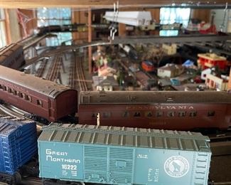 HURGE COLLECTION OF TRAINS AND ACCESSORIES.
