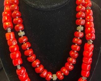 Coral Beaded Necklaces