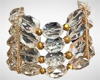 Faceted Glass Bead Bracelet