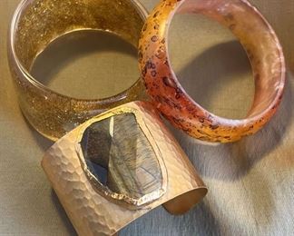 Gold Tone Bracelet Trio