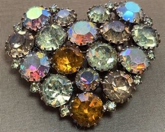 Karu Arke Heart Shaped Brooch