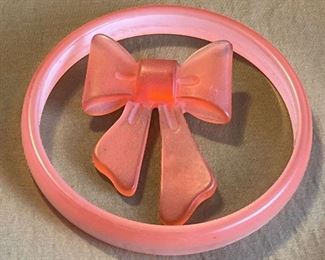 Pink Lucite Brooch Bracelet