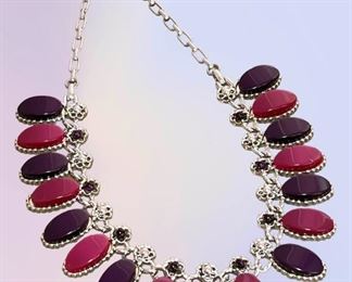 Thermoset Necklace Pink Purple