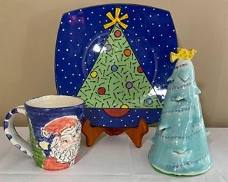 Christmas tree pottery plate by KOSZIS
