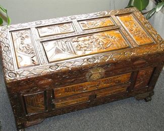 Hand carved chest