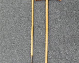 Spear tipped crutch cane