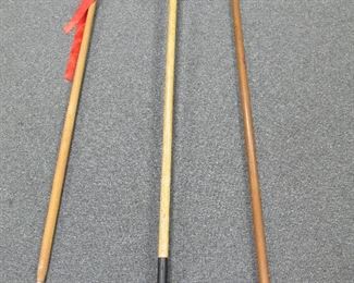 9 point rake, wolf teeth hammer & gold coin spear