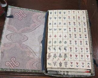 Bamboo & bone mahjong set