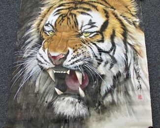 Original tiger painting on paper