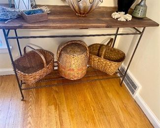 Just some of the antique baskets.