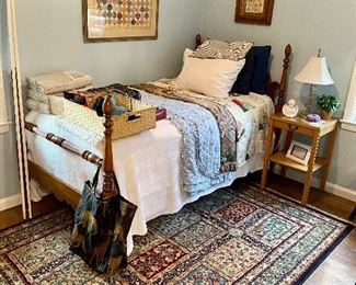 Antique twin bed.