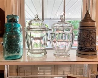 Antique cigar jars.
