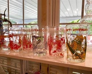 Vintage jelly glasses.