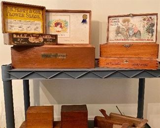 3 D.M.Ferry Co.  flower seed boxes.