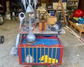 Old handmade toy box.