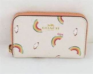 Coach rainbow mini wallet brand new without tags with authentication $35 
Bin#1