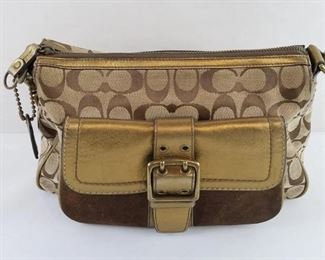 Coach handbag signature Jacquard canvas and leather $60