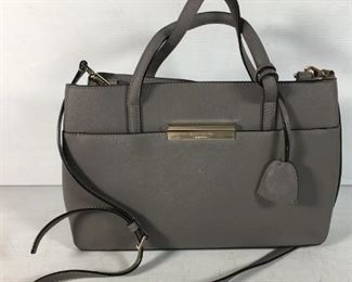 Kate Spade NY Womens gray maiden way safiano satchel nice outside inside needs cleaning $60