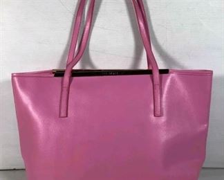 Ted Baker women's pink safiano leather lobster clasp large tote bag with wallet a $100
Bin#19