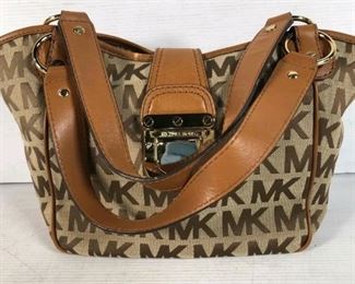 Michael Kors  Tote bag BAgE Brown monogram dual handle inner pocket snap brand new without tags $80
