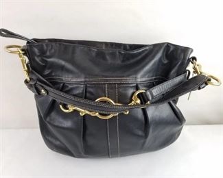 Coach black leather purse like new $80