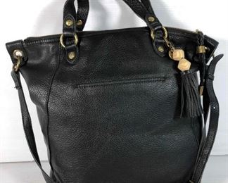 The Sak Collection black leather Womens double handle satchel shoulder handbag real nice $65
Box#27