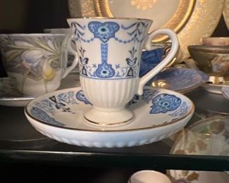 Blue & White Cup & Saucer