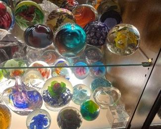 Paperweights by Perthshire Scotland, John, David & Charles Lotton, St Cllair, Schuster, Marty Christy, Glass Eye Studio & Others