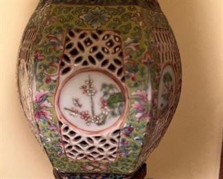 Pierced Pottery Based Lamp