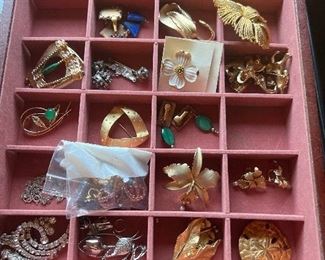 Assortment of costume jewelry