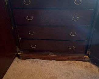 Drawers inside of cabinet