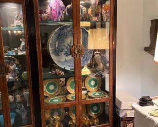 Drexel Heritage Larger Asian Style Lighted Curio Cabinet