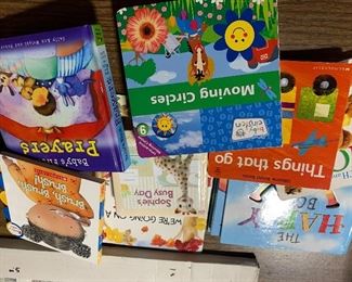 oops - many children's books - sorry they are upside down