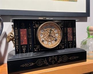 Ansonia cast iron mantle clock 