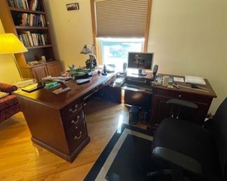 Office Desk with matching bookcases and filing cabinet