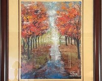 Lot 001-B
Femi Trimnell Signed Acrylic, Autumn Landscape