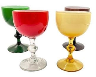 Lot 140
Carlo Moretti Cased Glass Stemmed Goblets