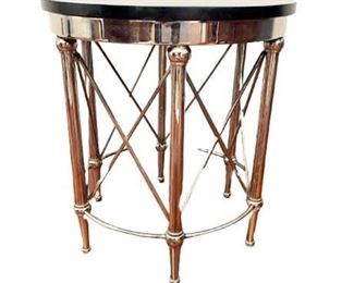 Lot 053-a
Stone Top and Chrome Drum Style Side Table